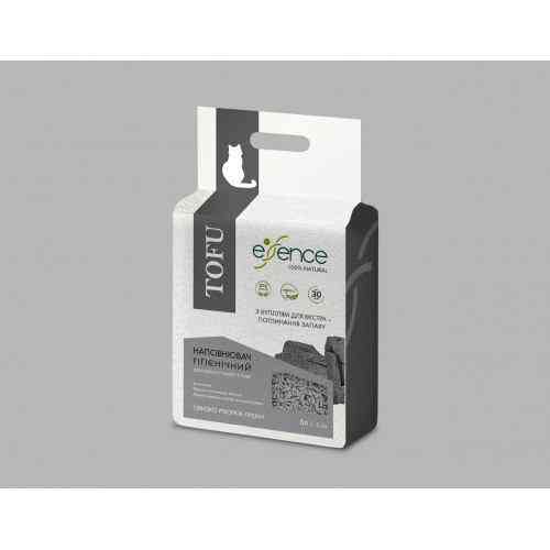 Наповнювач для котячого туалету Essence з тофу, з вугіллям, 6 л Київ