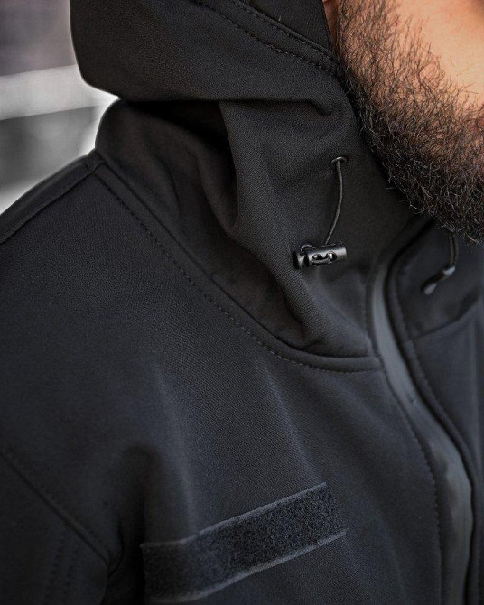 Тактична куртка softshell masad чорна Одеса - фото 5