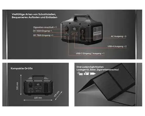 Переносная зарядная станция Bluepalm BP-S500F 518Вт/ч 800Вт Винница