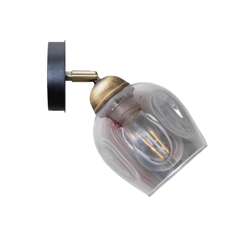 Світильник настінно-стельовий MSK Electric Enigma під одну лампу PL 20241-1 BK Одеса - фото 3