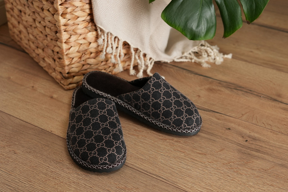 Тапочки закрытые домашние коричневые GG комнатные тапки для мальчика подросток Одесса - изображение 14