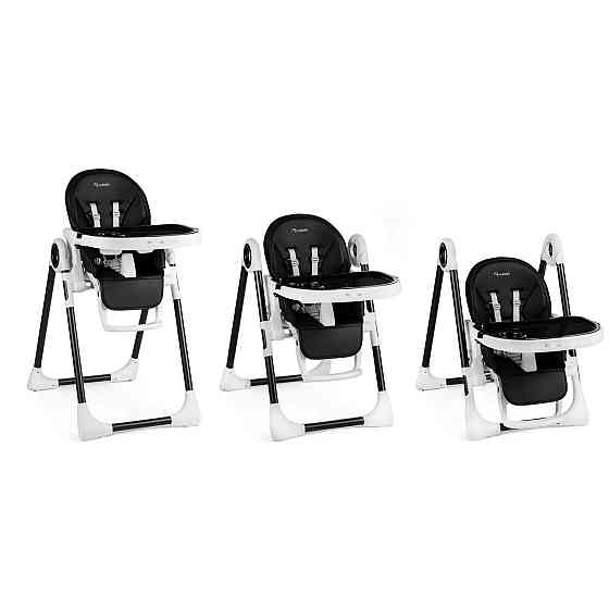 Стільчик для годування зі столиком Nukido Belo 75 х 56 х 76 см - чорно-білий Київ