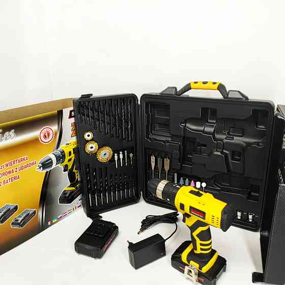 Робочий шуруповерт, Акумуляторний шуруповерт з насадками в кейсі Акб з набором інструменту RK-35 Львів
