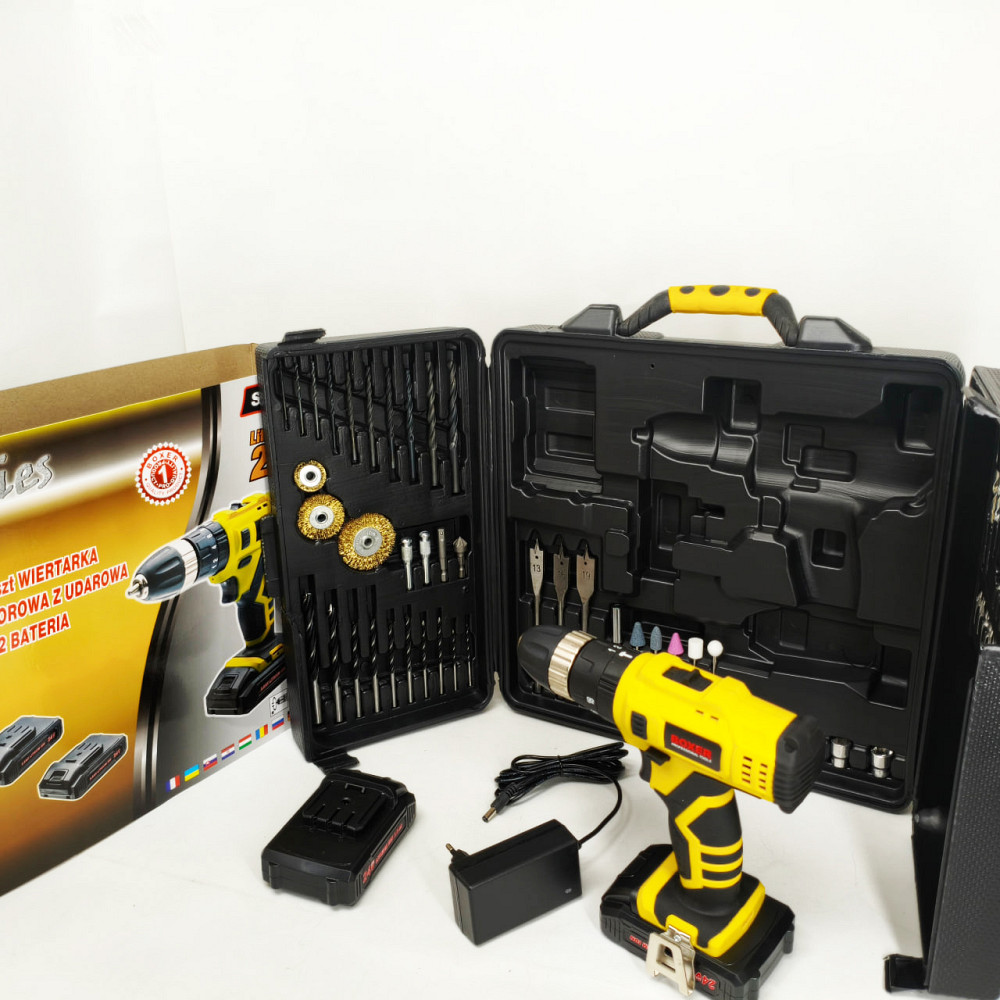 Робочий шуруповерт, Акумуляторний шуруповерт з насадками в кейсі Акб з набором інструменту RK-35 Львів - фото 6