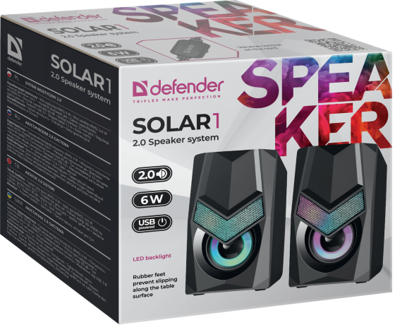 Акустика Defender 2.0 Solar 1 6Вт (65401) (6618433) Київ