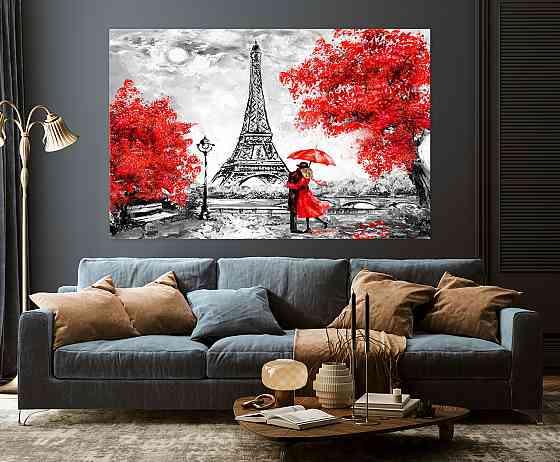 Картина холст у вітальню / спальню Закохана пара     MLP_10  ( 60х30см ) 50x100 см Київ