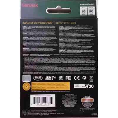 Карта пам'яті SanDisk 32GB SD class 10 UHS-I U3 V30 Extreme PRO (SDSDXXO-032G-GN4IN) Вінниця