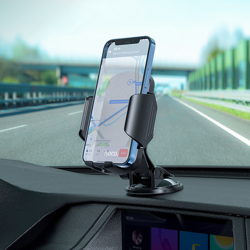 Автотримач для телефона HOCO CA82 Just fast suction cup car holder Black Киев - изображение 7