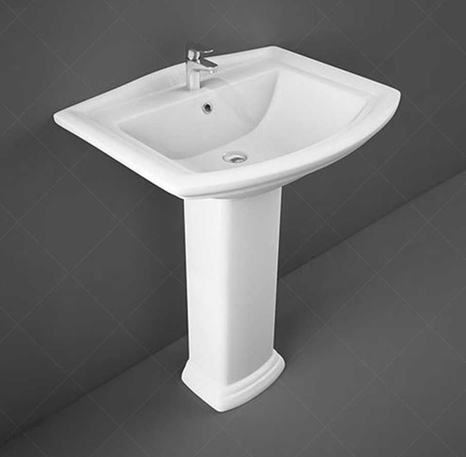 Раковина RAK Ceramics Washington комплект з ніжкою 650x210x505 мм (RAK0045) Білий Вінниця - фото 3