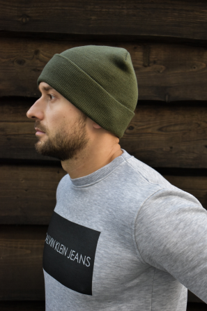 Зимняя хаки шапка Черный Черновцы