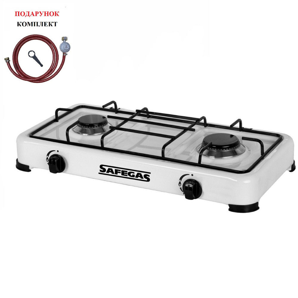 Газова настільна плита 2 конф. зі штуцером підключення КОМПЛЕКТ у ПОДАРУНОК CАVAGNA Італія Київ - фото 1