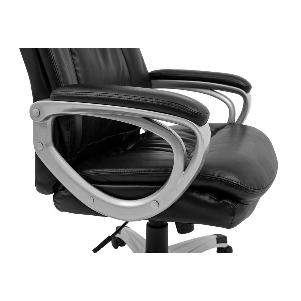 Офисное Кресло Руководителя Elite Pro М1 Tilt Кожа-сплит Черно-серый Киев - изображение 7