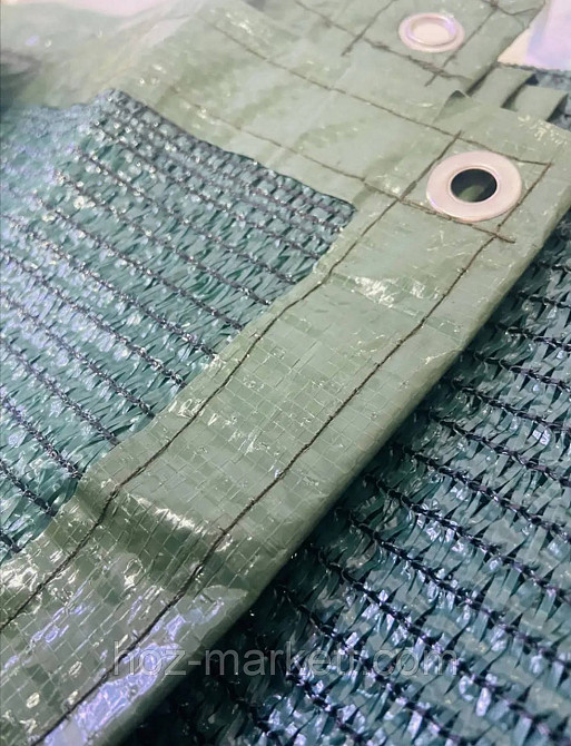 Сітка з люверсами (кільцями) Затінювальна сітка 5 х 4 м 80% посилений край Харків - фото 10