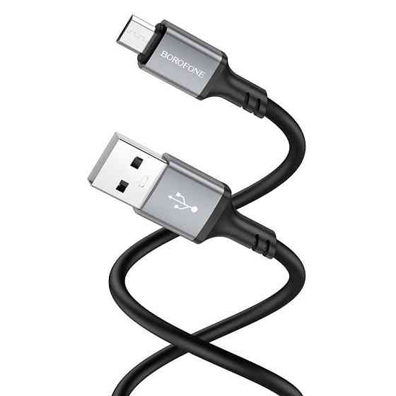 Кабель BOROFONE BX83 Micro Famous silicone charging data cable Black Одеса
