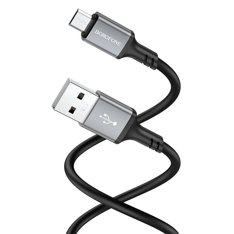 Кабель BOROFONE BX83 Micro Famous silicone charging data cable Black Одесса - изображение 3