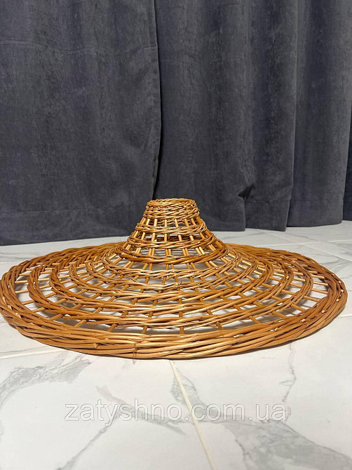 Лампа плетена плоска плітна Київ - фото 1