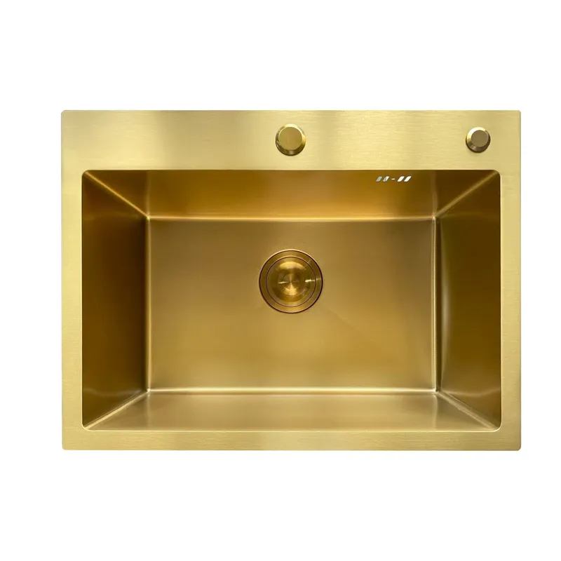 Мойка Mixxus MH5843 Micro Decor Brushed Gold (3.0/0.8) из нерж. стали (цвет матовое золото) (MI8218) Киев - изображение 1
