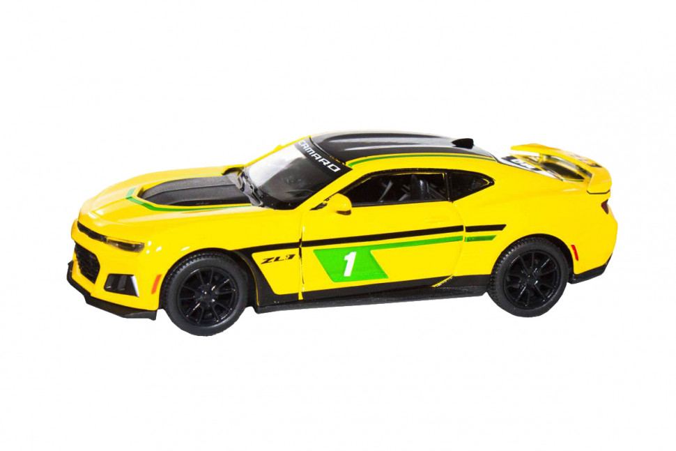 Детская модель машинки Chevrolet Camaro ZL1 2017 Kinsmart KT5399FW инерционная, 1:38 Yellow Винница - изображение 1
