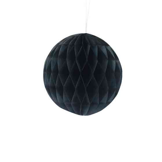 Шар сота из бумаги 20 см черный Киев