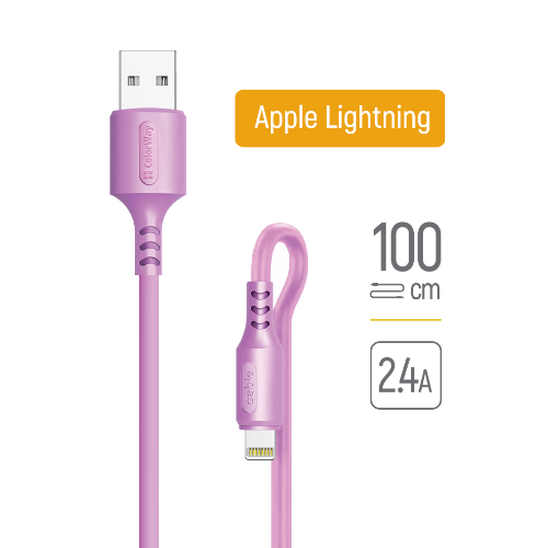 Кабель USB Lightning ColorWay CW-CBUL044-PU 2,4A 1м фіолетовий Житомир