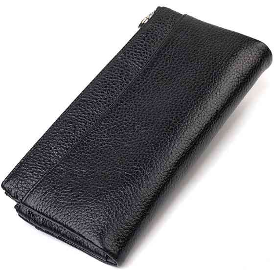 Классический женский кошелек с удобным функционалом из натуральной кожи CANPELLINI 21717 Черный Киев