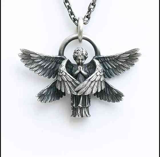 Підвіска ангел-охоронець з крилами – кулон-оберіг на ланцюжку Київ