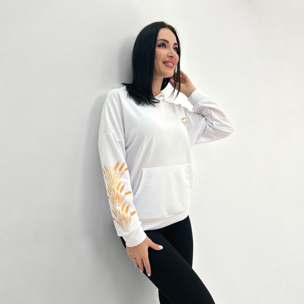 Демисезонный женский худи с принтом 