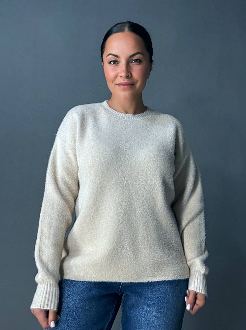 Светр жіночий Fancy Matinee 5977 ангора базовий, бежевий, one size Київ - фото 15