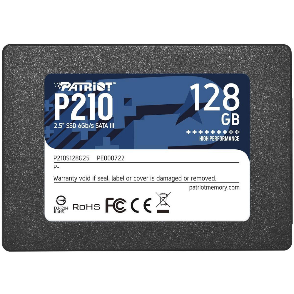 Накопичувач SSD 128 GB Patriot P210 2.5" SATAIII TLC (P210S128G25) 2.5" Харків - фото 1