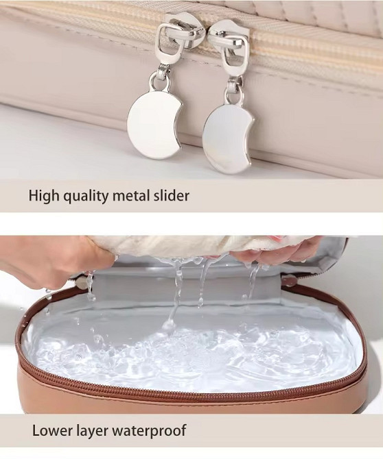 Косметичка для приладдя зі штучної шкіри для макіяжу, рожева Кам'янець-Подільський - фото 4