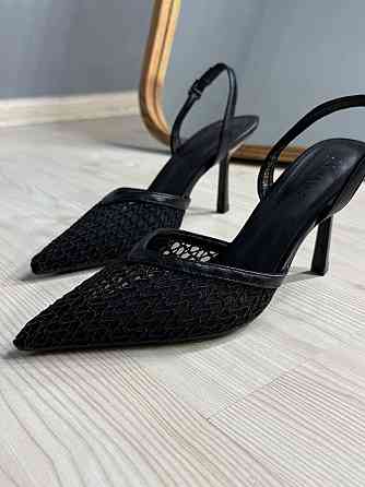 Туфли женские Meideli 2051-5 слинбеки сетка на шпильке черные, 38, 25 см Киев