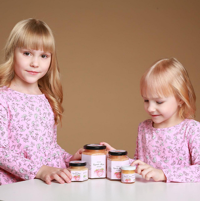 Крем мед с ягодами клубники 250 грамм Одесса - изображение 5