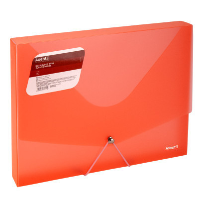 Папка на резинках Axent A4 800 мкм Transparent red (1502-24-A) Вінниця - фото 1