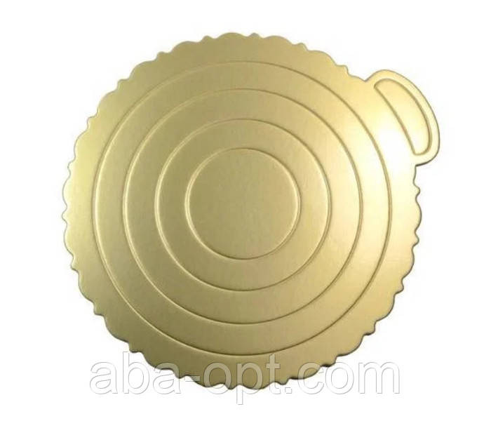 Підкладка під торт потовщена 2 ух сторіння срібна \ золота кругла Ø 24 см ( 10 шт ) Одеса - фото 1