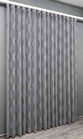 Тюль VR-Textil 1984т Жакард Сірий 400х270 см (42-1014) Київ
