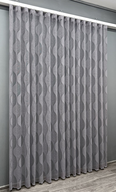 Тюль VR-Textil 1984т Жакард Сірий 400х270 см (42-1014) Київ - фото 3