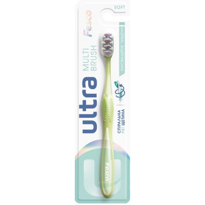 Зубная щетка Fesco Ultra Multi Brush Soft Салатовая (4820204702113) Винница - изображение 1