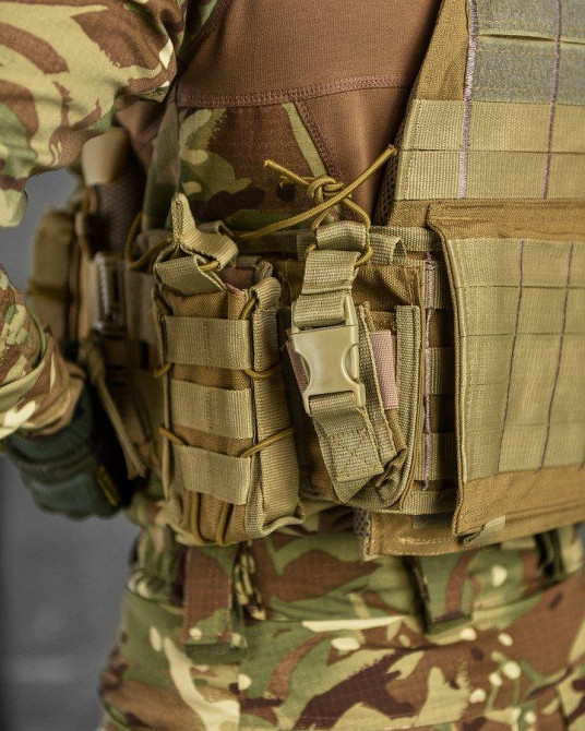 Тактична плитоноска з чотирма точками швидкого скидання Asdag кайот ВТ6795 Одеса - фото 17