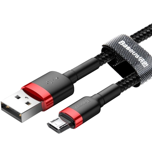 Кабель USB MicroUSB BASEUS CAMKLF-B91 Cafule 2,4A 1м червоний/чорний Житомир - изображение 5