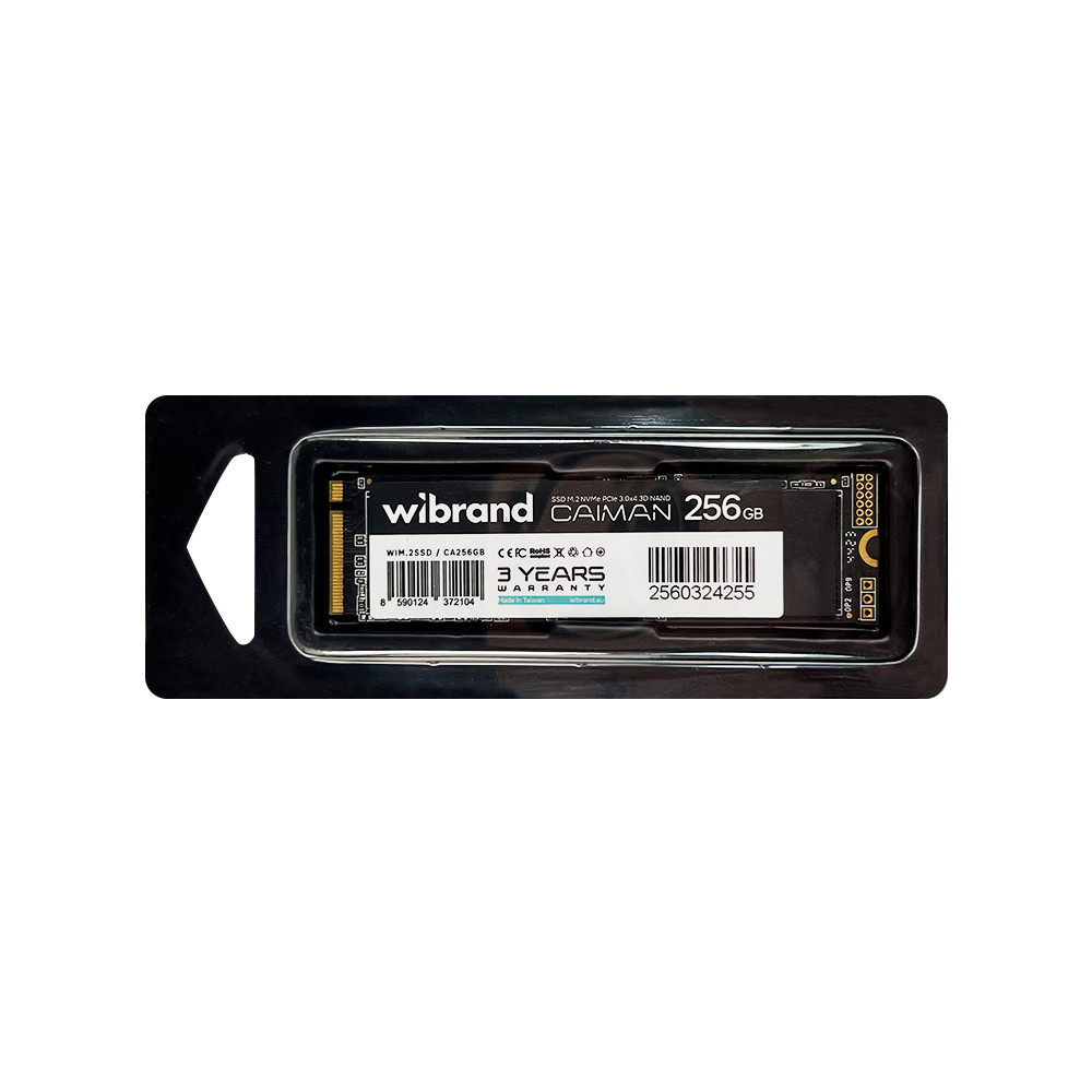 SSD диск накопичувач M.2 Wibrand Caiman 256GB NVMe 2280 PCIe 3.0 3D NAND WIM.2SSD диск накопичувач / CA256GB Одеса - фото 2