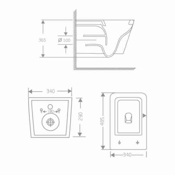 Унітаз підвісний Crow Rimless 485х340х330 мм, White, із сидінням Slim Duroplast/ Soft-close/Quick Release QT05335171RW Qtap Київ