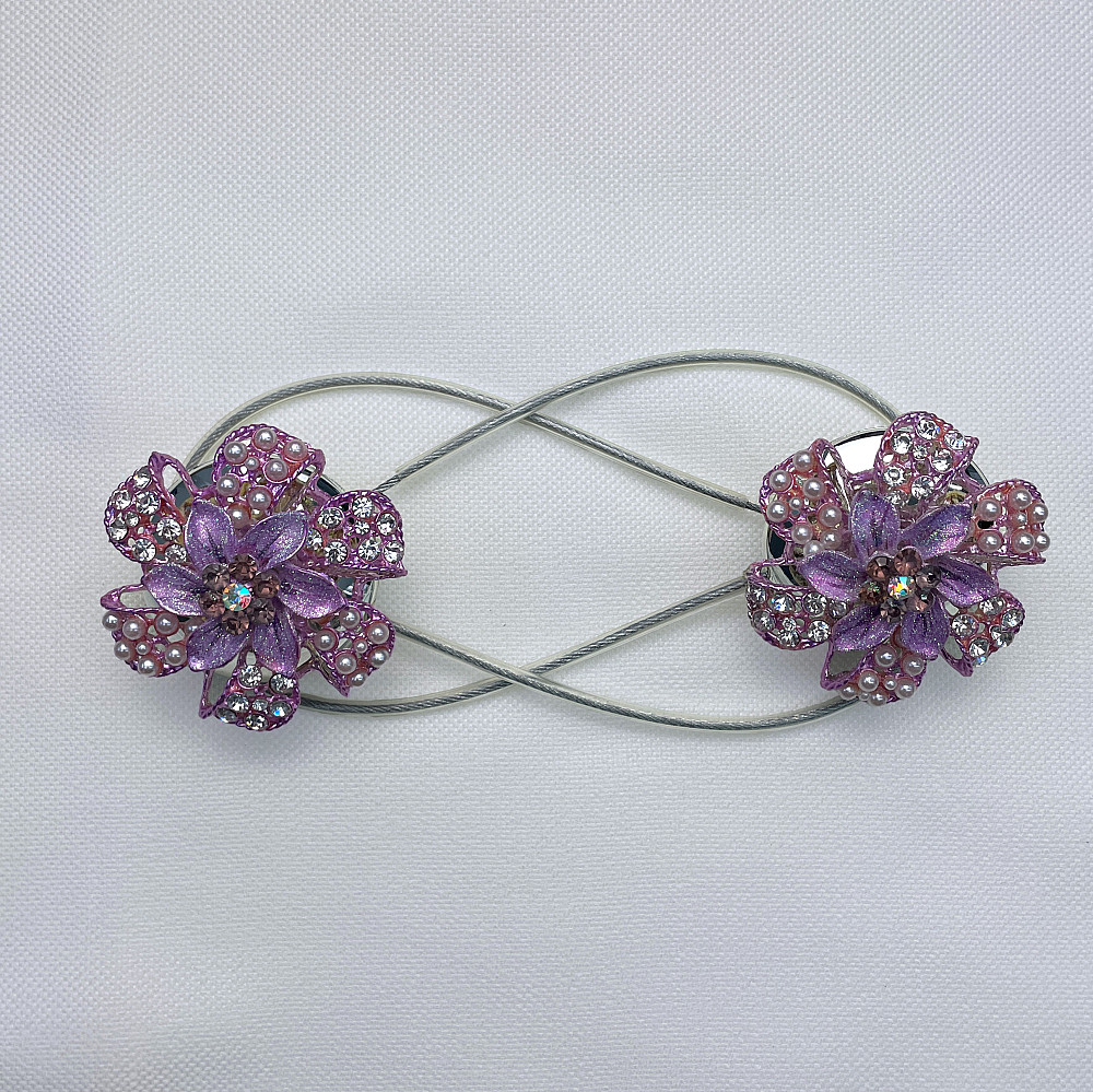 Магніти для штор та гардин "Flowers" набір 2 шт Бузковий (81-204) Київ - фото 5