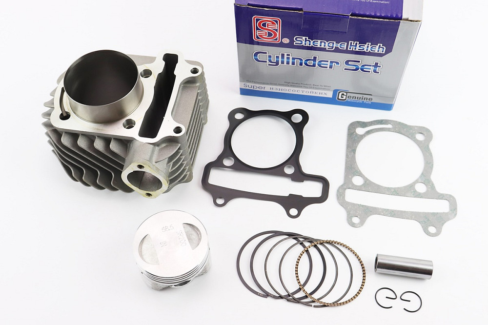 Циліндр к-кт (цпг) 160cc-58,5мм синя коробка (палець 15мм) Київ - фото 1