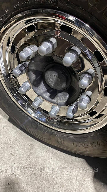 Колпак колеса 22,5 ЕТ120 (нержавійка) Колпак  22,5 ЕТ120 Ковпаки на причеп 22.5 ЕТ120 Ковпаки передні  22.5 ЕТ120 Луцьк - фото 6