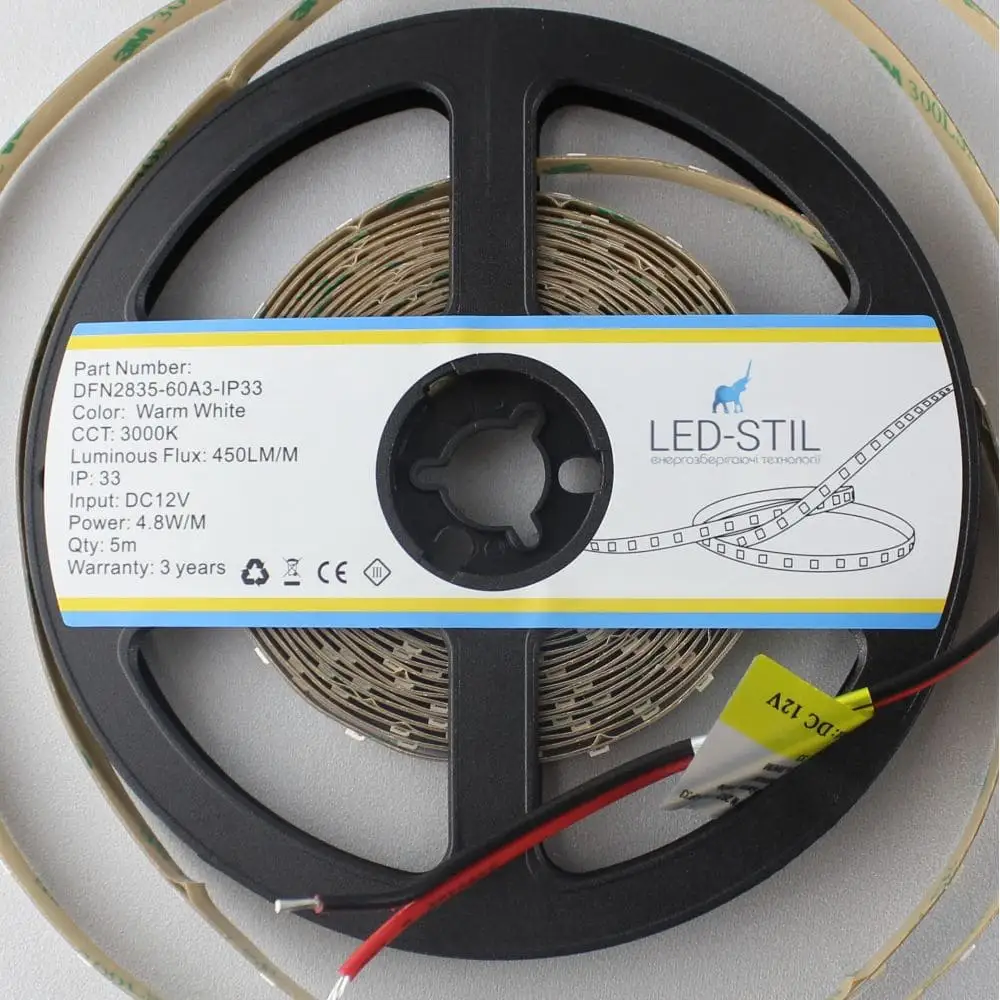LED-STIL LED стрічка LED-STIL 3000K, 4,8 W, 2835, 60 шт, IP33, 24V Київ - фото 4