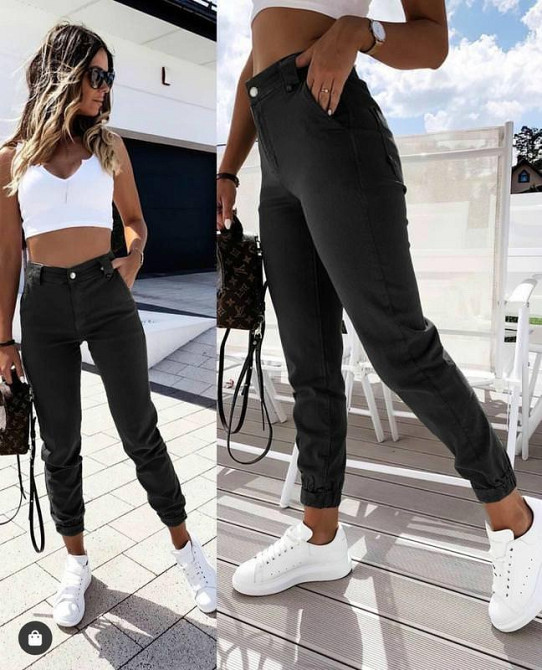 Жіночі брюки джогери "Elias" тонкі оптом | Норма | Розпродаж моделі Київ - фото 8