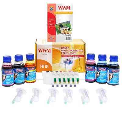 Комплект перезаправляемых картриджей WWM Epson R270/615/T50/59/TX700W/TX710W+ELECTRA (RC.T082U) Винница