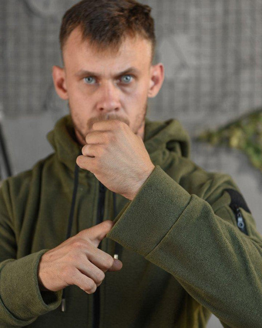 Тактическая кофта флисовка олива  на змейке Одесса - изображение 10