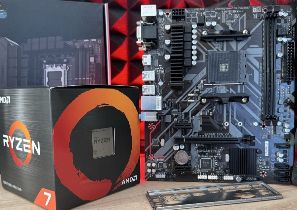 Ігровий комплект: Ryzen 7 5700 Box, B450 плата, кулер. Київ - фото 4