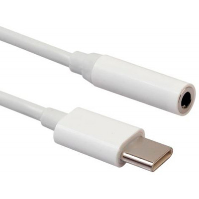 Перехідник Lapara USB Type-C Male - Audio AUX mini jack 3,5 mm Female (LA-Type-C-Audio-3.5mm white) Вінниця - фото 2